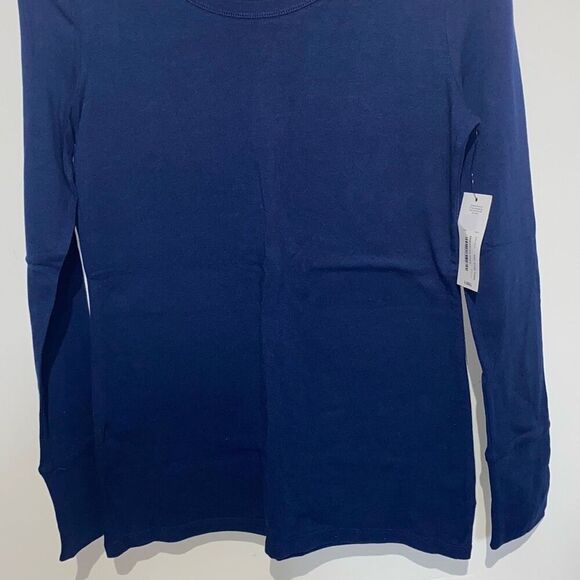 a.n.a Women's Blue Cotton Modal Blend Long Sleeve Knit Shirt Size XS NWT - Picture 2 of 7